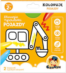 Czuczu Long Drawing Vehicles Coloring Book Children 2+ 01065