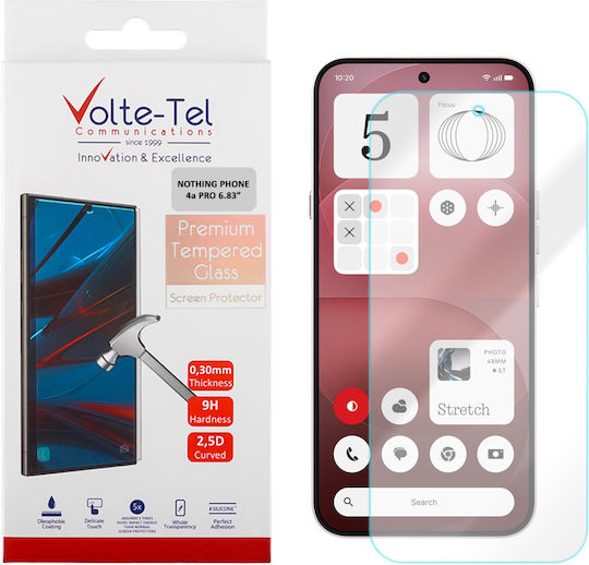 Volte-tel Tempered Glass Nothing Phone 4a Pro 6.83in 9h 0.30mm 2.5d Full Glue