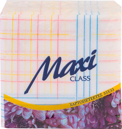 Maxi 80 Χαρτοπετσέτες Μονόφυλλες Λευκές 80τεμ