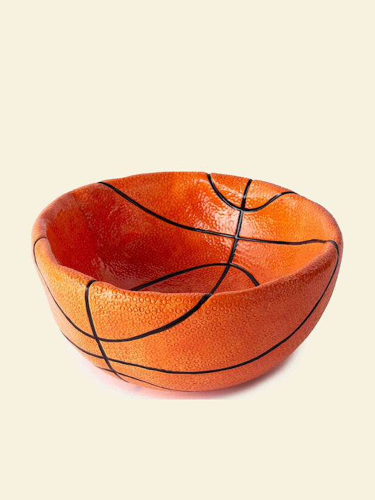Donkey Διακοσμητικό Μπωλ Κεραμικό Πορτοκαλί 27x27x13cm