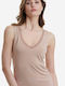 Bamboo Beiges Damen T-Shirt mit Spaghetti-Träger