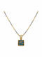 Dimitrios Exclusive Necklace From Gold Plated Silver With Blue Zircon