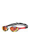 Arena Cobra Swimming Goggles for Adults with Anti-Fog Lenses Red