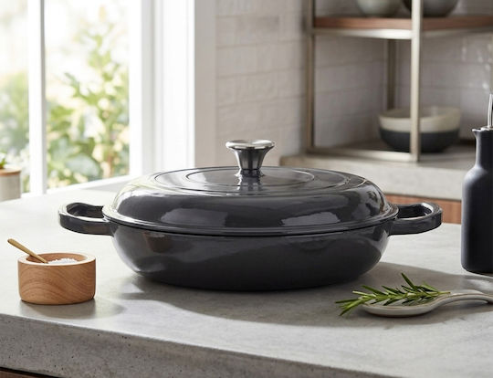 Siaki Collection Shallow Cast Iron Pot 2.6lt / 30cm
