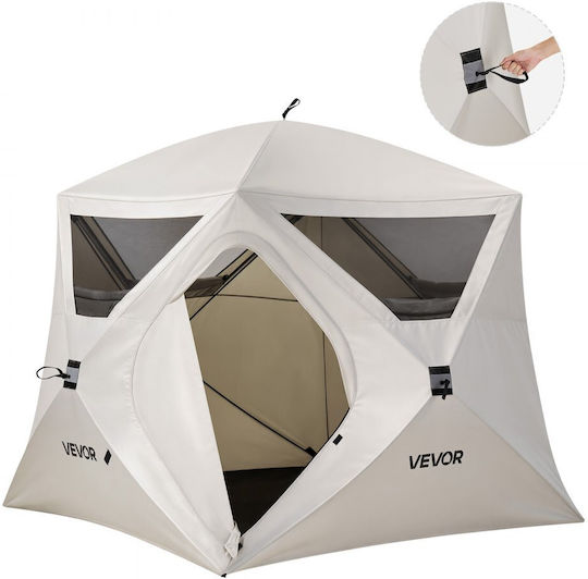 Vevor Σκηνή Camping Pop Up Αυτοκινήτου Αποθήκευσης Μπεζ για 4 Άτομα