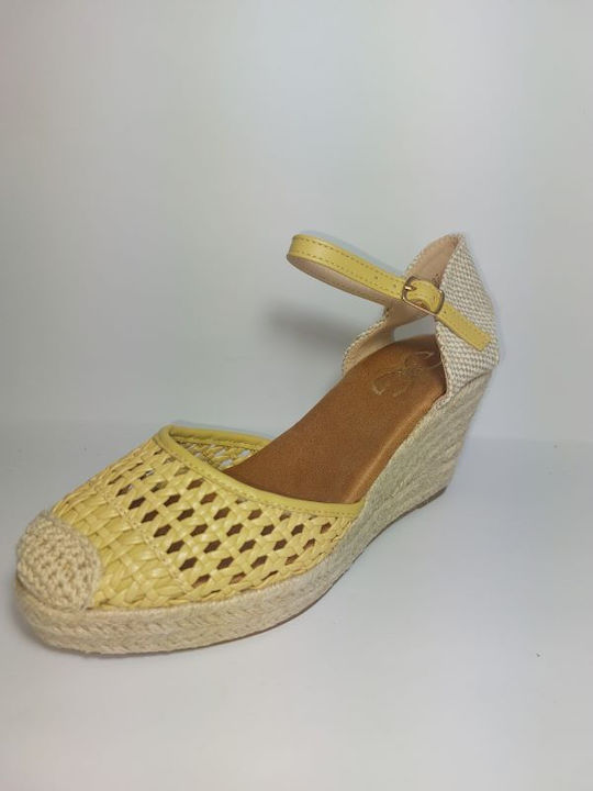 Platforme Dama Tip Espadrile Galbene PY.T1