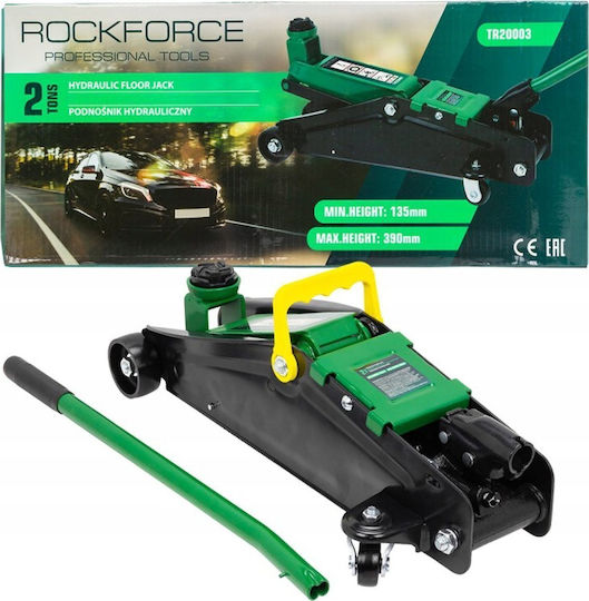 Rockforce Υδραυλικός Γρύλος Μπουκάλας με Δυνατότητα Ανύψωσης έως 39εκ. και Φορτίο Βάρους έως 2 Τόνους