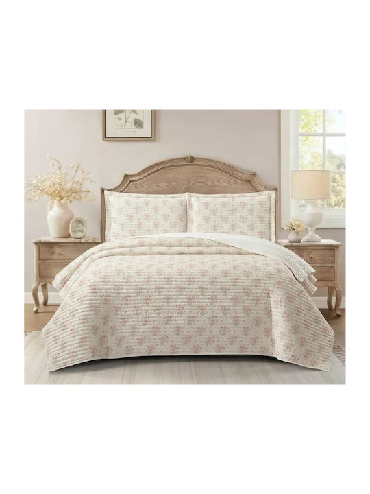 Liolios Home Σετ Κουβερλί Ημίδιπλο Ivory 180x240cm 2τμχ