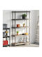 Plastic Shelf With 4 Grey Shelves 100x40x177cm