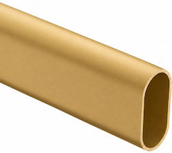 Finetto Möbelbeschläge Ovaler Schrankrohr 30x15x2900mm Gold Matt