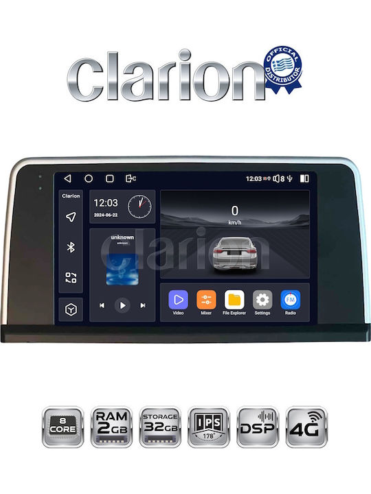 Clarion Gl71350 OEM Multimedia Car Screen BMW Series 3 2010 > F30 F31 F34 F35 F80 BMW Series 4 2013 > F32 F33 F36 F83 NBT System CarPlay Android Auto BT GPS WiFi GPRS