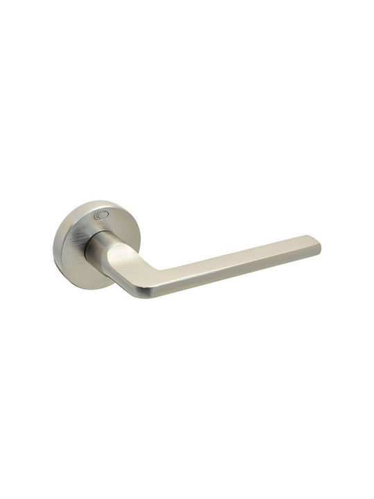 Convex WC Lever With Rosette 2325 Pair With Mouthpiece Matt Nickel