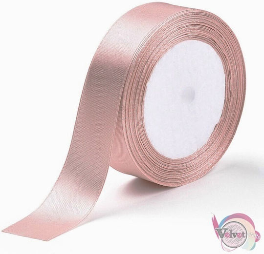 Dark Satin Double Face Pink Ribbon 50m