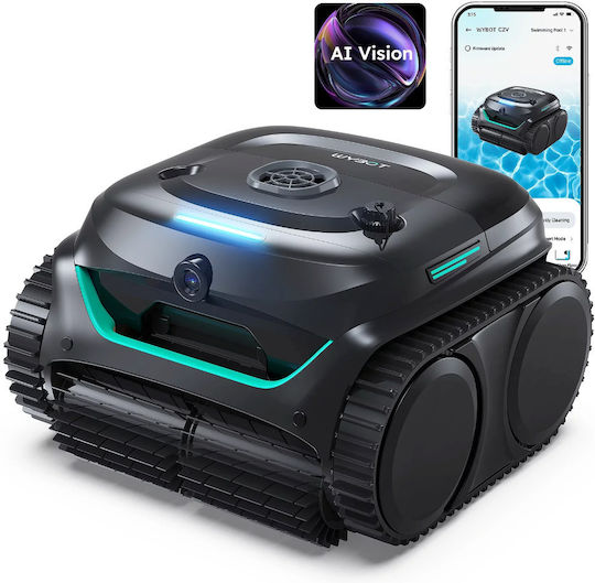 Wybot C2 Vision Σκούπα Ρομπότ Αναρρόφησης 65W Πυθμένα / Τοιχωμάτων / Ισάλου Γραμμής για Πισίνες 200m²