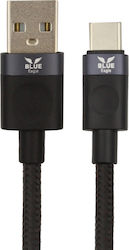 Blue Eagle Be-dcac-14 Braided Data Cable Usb-a - Type C 1m Black Blue Eagle Be-dcac-14 Braided Data Cable Usb-a - Type C 1m Black