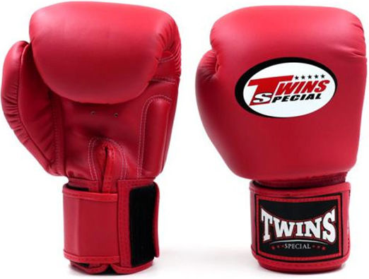 Twins Special Boxing Gloves from Synthetic Leather for Competition Red