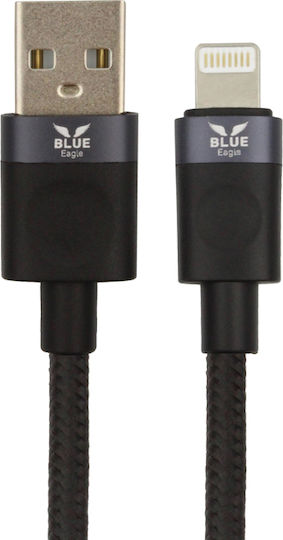 Blue Eagle Be-dcal-14 Braided Data Cable Usb-a - Lightning 1m Black