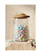 SteweHome Jar for Tea Coffee Sugar with Lid Glass Transparent 950ml