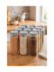 SteweHome Set of 12 General Use Jars with Airtight Lid Glass 1500ml