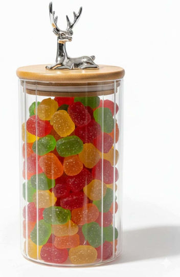 SteweHome Cereal Glass Jar with White Lid 750ml