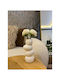 SteweHome Decorative White Vase 15xH17cm