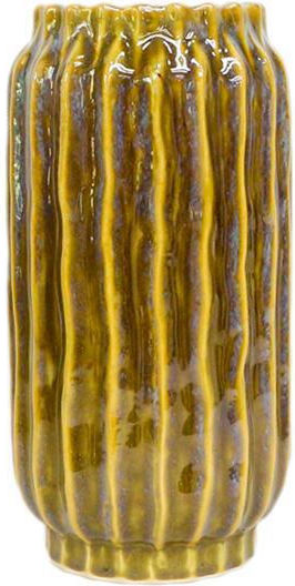 Fylliana Decorative Ceramic Yellow Vase 14xH27cm