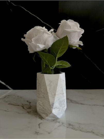 SteweHome Decorative Vase Concrete Grey 10x10xH11cm