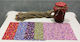 Stewehome Set of Fabric Jar Lid Covers Beads Jar 370 Ml Purple