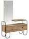 Wooden Desk Oak 100x36.5x136cm