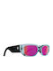 Unisex Sonnenbrille mit Kunststoffrahmen Translucent Aqua Matte Black