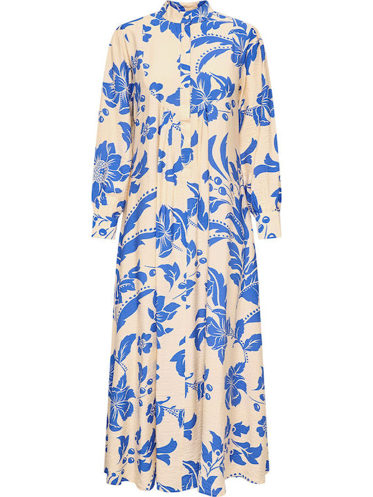 Sommer Maxi Hemdkleid Creme