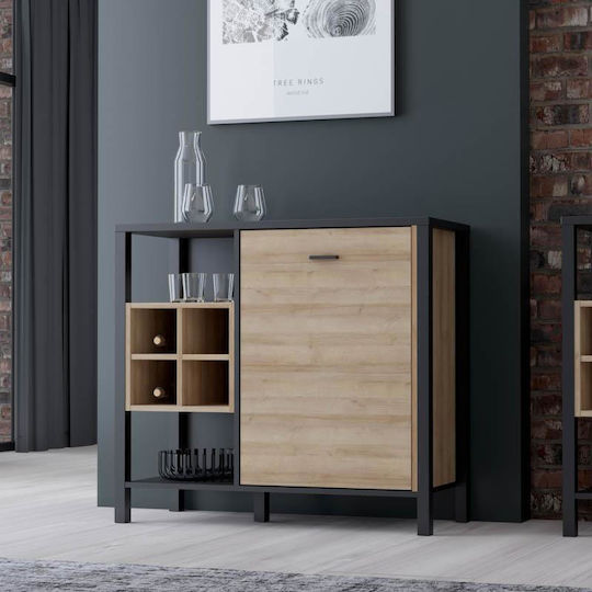 Bufet din Metal Riviera Oak 94x40x85cm