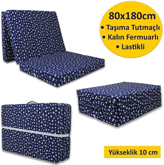 Κρεβάτι Μπλε Σκούρο 180x80x10cm