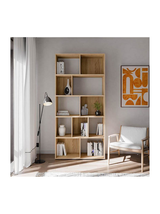 Wall Mounted Wooden White Bookcase 94x35x197cm