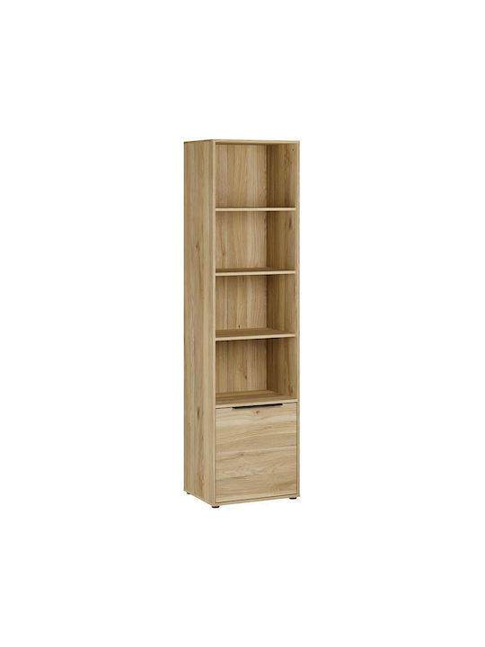 Floor Bookcase Wooden White 54x42x200cm