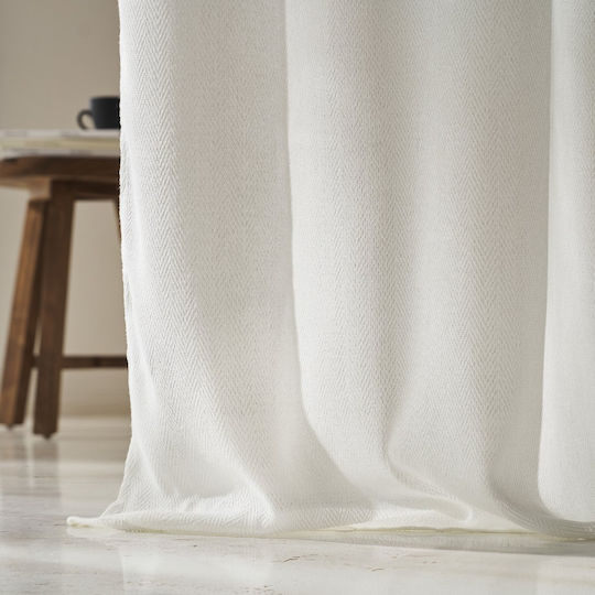 Gofis Home Perdea opacă cu capse Off White 509x280cm