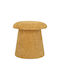 Living Room Stool Upholstered with Fabric Mustard