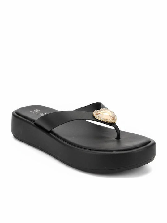Γυναικεία Σανδάλια Flatforms Μαύρα