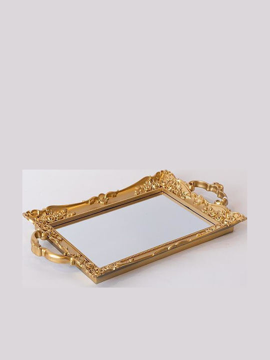 Decorative Tray Plastic with Mirror 33.5x19.5x2cm 4pcs