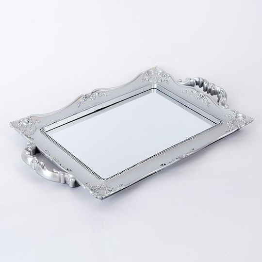 Tavă Decorativă Din Plastic Cu Oglindă 39x25x2cm 4 Bucăți