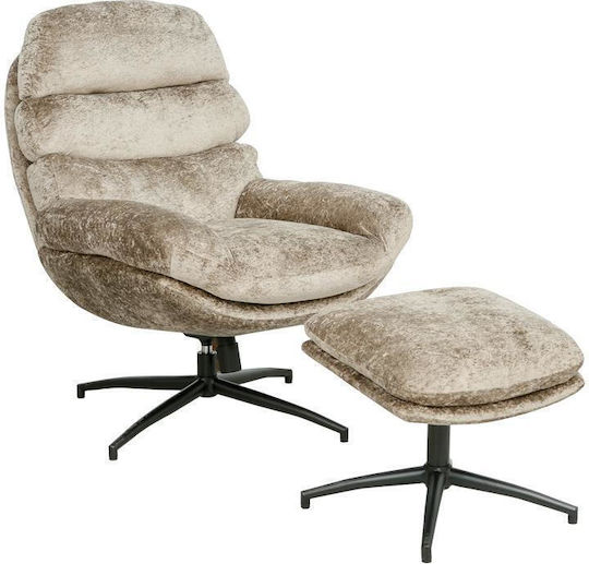 Relax Swivel Armchair with Footstool Ladi 93x78x99cm