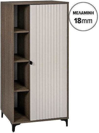 Boden Vitrine aus Metall mit Verglasung Cashmere 68x40x152cm 863-226-189