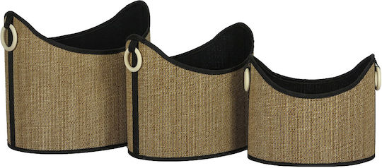 Espiel Espiel Dekorative Körbe Bambus Beiges Set 41x36x31cm 3 Stück