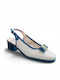 Damen Sandalen Blau Leder