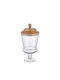 Stewehome Orange Glass Cookie Jar 30x15x15 Cm