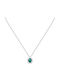 Morellato Silver Necklace with Green Zircon