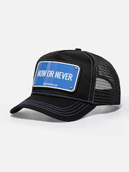 Now Never Negru Jockey Șapcă Metalic Patch John Hatter & Co
