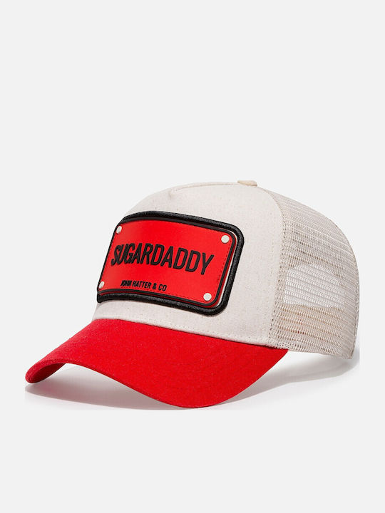 Sugardaddy Beige-Red Hat Rubber Patch John Hatter & Co