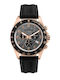 Philip Watch Caribe Ceas Bărbătesc 42mm Cu Baterie Cu Curea Din Piele Neagră