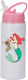 Photoretous Kinder Trinkflasche Ariel 600ml Weiß Rosa Deckel